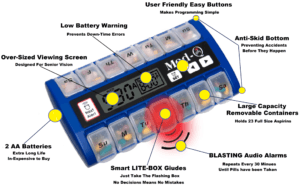 pillbox with flashing lite-box