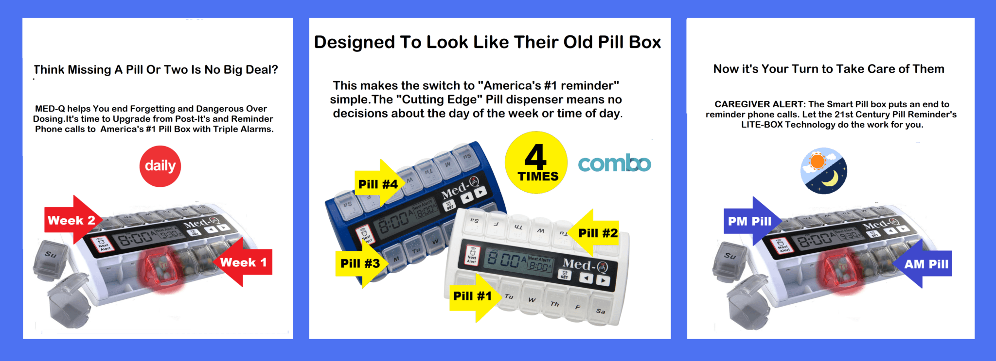 MED-Q medication reminder with alarms