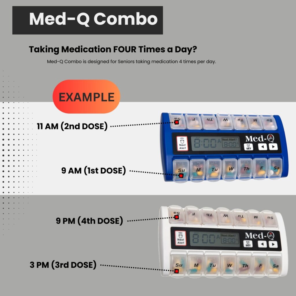 4 dose pill dispenser